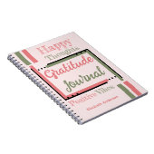 Journal de gratitude personnalisé vert rose (Côté Droit)