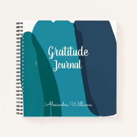 Journal de Gratitude Personnalisée Moderne Abstrai (Devant)
