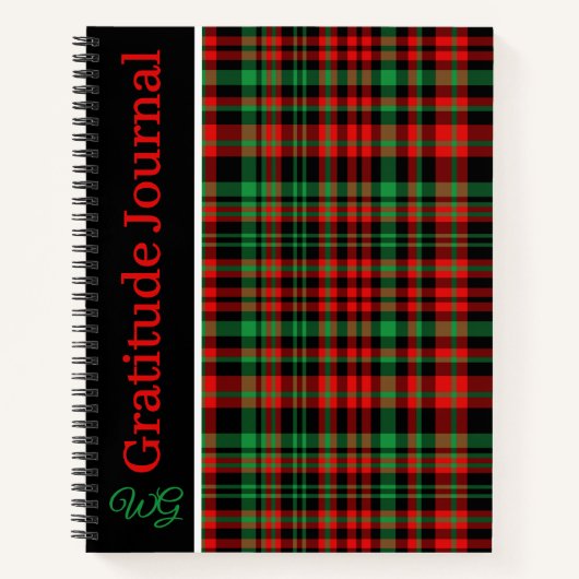 Journal de Gratitude Plaid de fraise personnalisée (Devant)