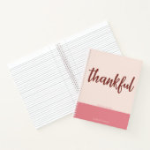 Journal de gratitude rose (Script) avec nom (Intérieur)