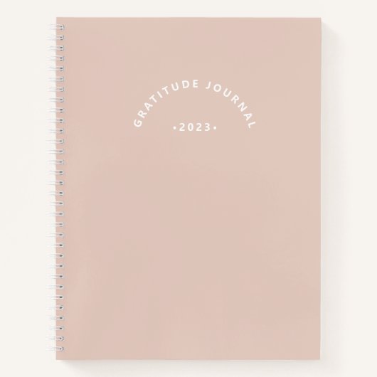 Journal De Gratitude Rose Simple (Devant)