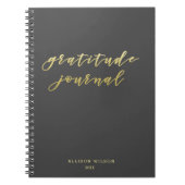 Journal de Gratitude - Typographie de script or mi (Devant)
