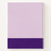 Journal de gratitude violet avec nom et écriture r (Dos)