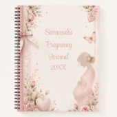 Journal de grossesse Elegant Pink Rosebuds (Devant)