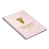 Journal de grossesse pour bébé rose et or (Côté Droit)