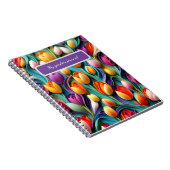 Journal de jardin aux tulipes colorées (Côté Droit)