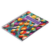 Journal de jardin aux tulipes colorées (Côté gauche)