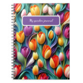 Journal de jardin aux tulipes colorées (Devant)