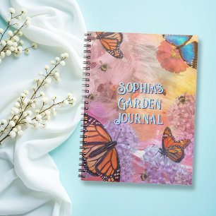 Journal de jardin personnalisé Papillon Abstrait