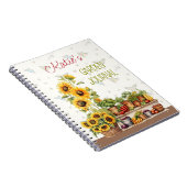 Journal de jardin potager personnalisé (Côté Droit)