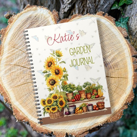 Journal de jardin potager personnalisé
