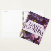 Journal de jardin vibrant violet et or (Devant avec enveloppe)