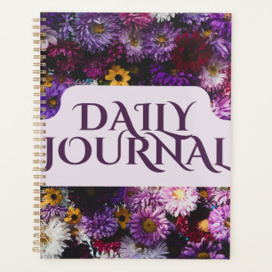Journal de jardin vibrant violet et or