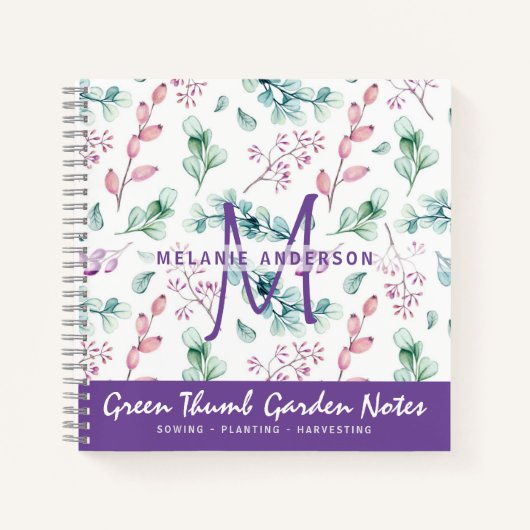 Journal de Jardinage Fleurs de Menthe Violette Jar (Devant)