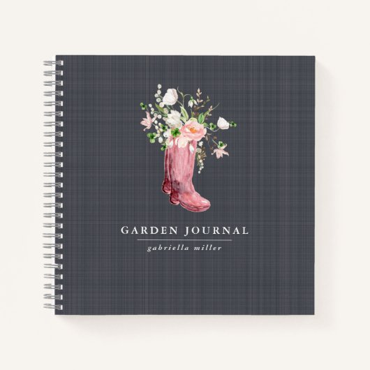 Journal de jardinage personnalisé floral (Devant)