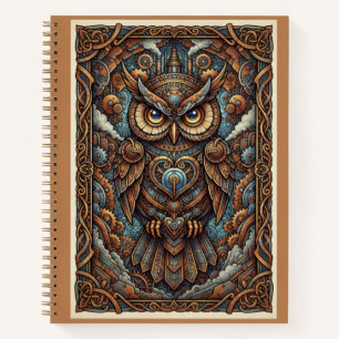 Journal de la chouette mécanique steampunk industr