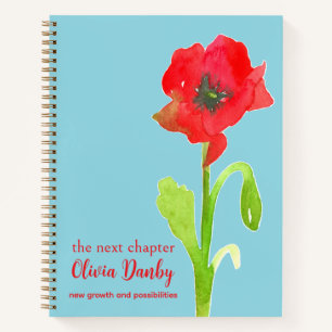 Journal de la fleur de naissance d'août Coquelicot