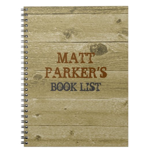 Journal de la liste de lecture personnelle (Devant)