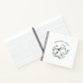 Journal de lapin lapin d'aquarelle personnalisé (Intérieur)