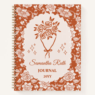 Journal de l'automne personnalisé à dentelle orang