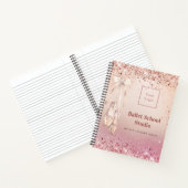 Journal de l'école de danse à paillettes rose gold (Intérieur)