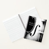 Journal de leçons de violon blanc noir (Intérieur)