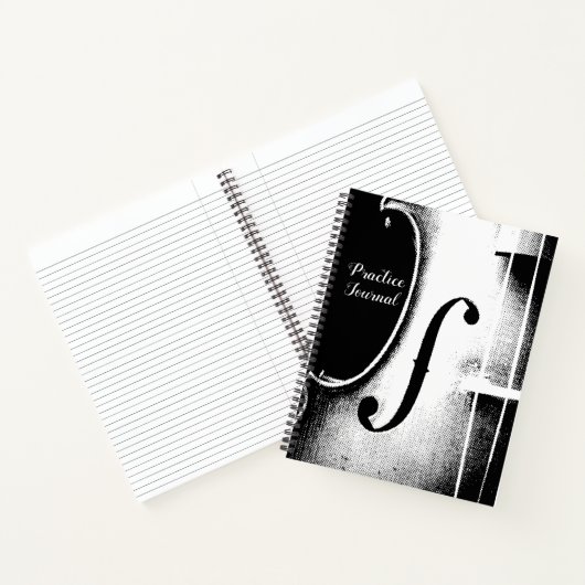Journal de leçons de violon blanc noir (Intérieur)