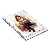 Journal de lecture Cute fille livre et chien Autom (Côté Droit)