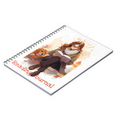 Journal de lecture Cute fille livre et chien Autom (Côté gauche)