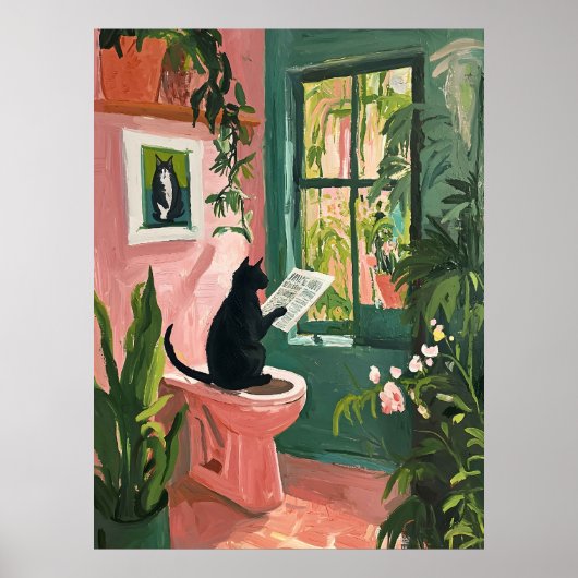 Journal de lecture de chats - Poster de salle de b (Devant)