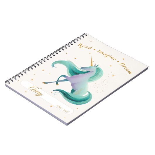 Journal de lecture licorne – Nom et année personna (Côté gauche)