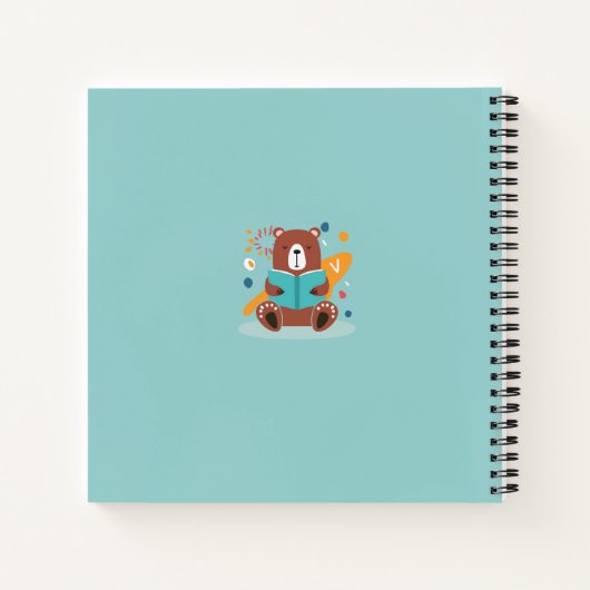 Journal de lecture personnalisé de l'ours mou (Dos)