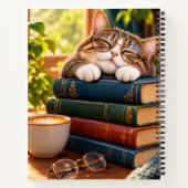Journal de lecture pour chat confortable | Livre d (Dos)