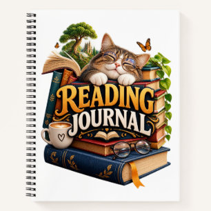 Journal de lecture pour chat confortable Livre d