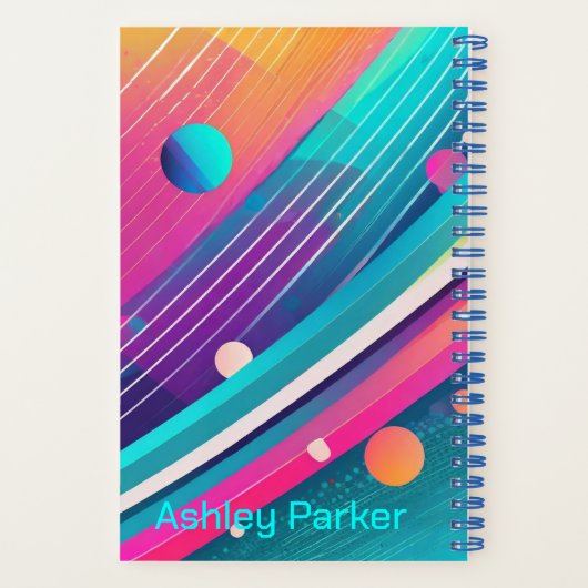 Journal de lecture Synthwave personnalisé (Verso)