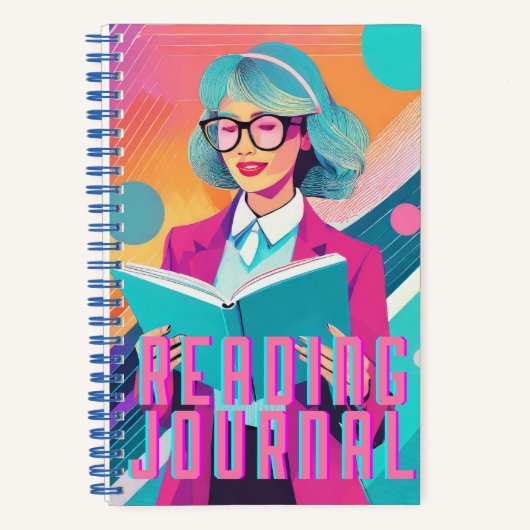 Journal de lecture Synthwave personnalisé (Recto)