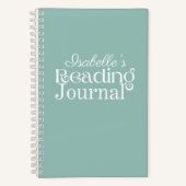 Journal de lecture vert personnalisé (Recto)