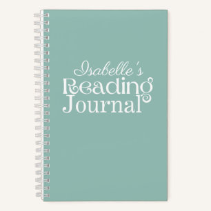 Journal de lecture vert personnalisé