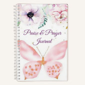 Journal de louange et de prière fleurie et papillo (Recto)