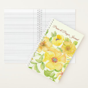 Journal de louange et de prière floral jaune