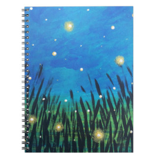 Journal de luciole du carnet rayé par spirale |