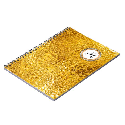 Journal de luxe de carnet de monogramme (Côté gauche)