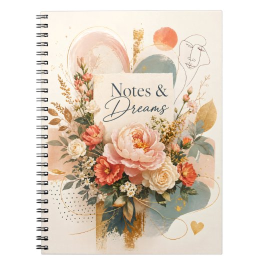Journal de luxe floral « Notes & Dreams » (Devant)