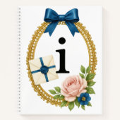Journal de luxe monogramme Lettre I Régence (Devant)