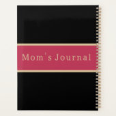Journal de maman Magenta Black Gold Typographie (Dos)