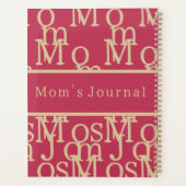 Journal de maman Magenta Typographie Or (Dos)