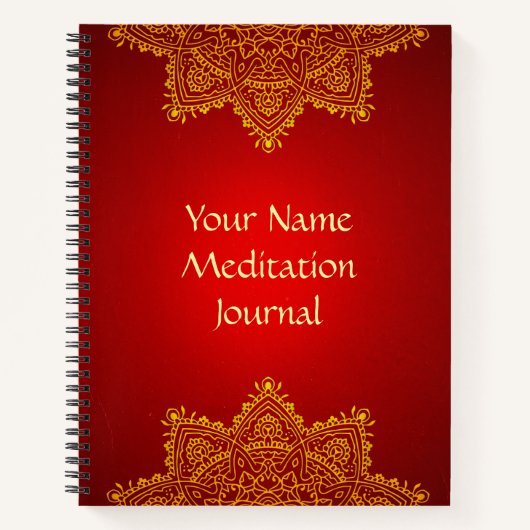 Journal de méditation de mandala personnalisé (Devant)