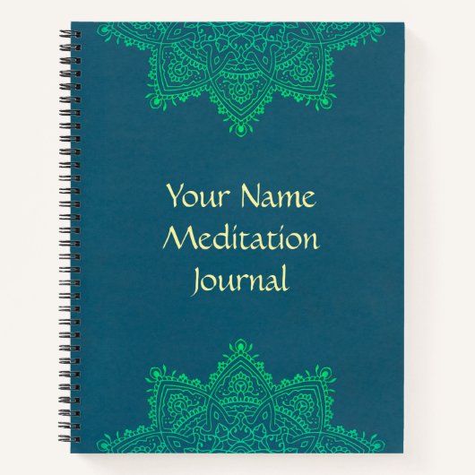 Journal de méditation de mandala personnalisé (Devant)