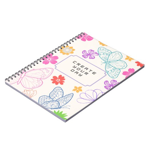 Journal de motivation Papillon & Fleur (Côté gauche)
