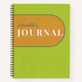 Journal de nom Turquoise Lime Orange (Devant)